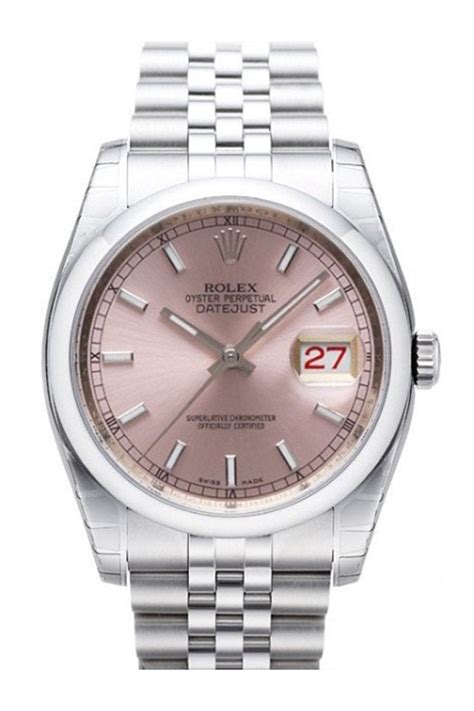 rolex datejust 36 116200 stainless steel watch pink|Rolex Datejust 116200 review.